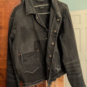 ADSB Anderson Bell Distressed Black Denim Jacket